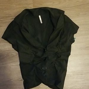 Black cropped blouse